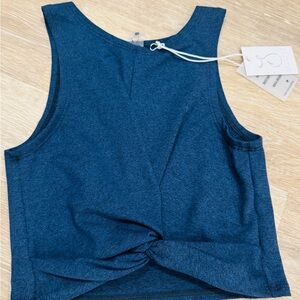 NWT Reel Skipper Rays Twist Crop Top - Navy - Small